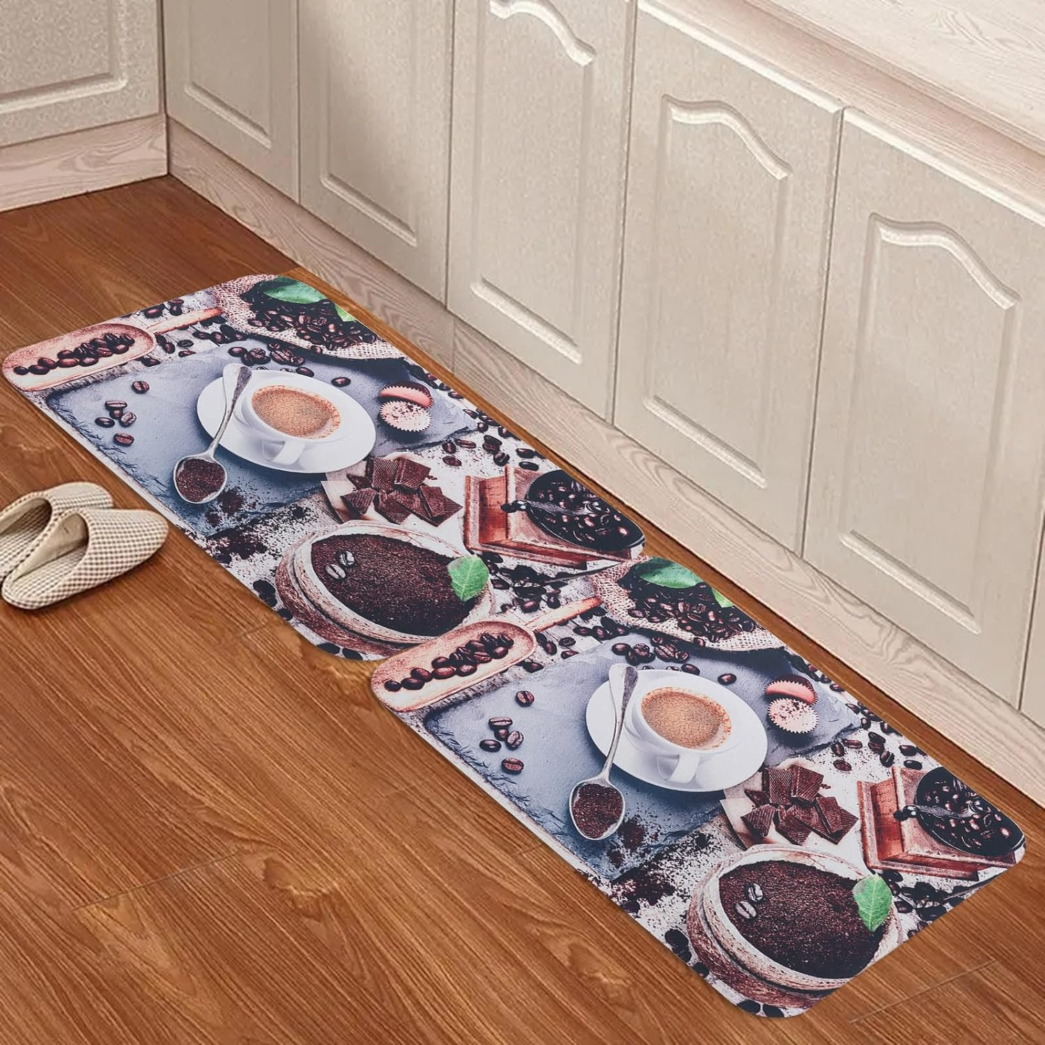 Kuber Industries PVC Kitchen Floor Mat|Anti-Skid Backing|Mats for Kitchen Floor |Easily Washable|Idol for Home, Kitchen Entrance| CF-220810 | Multi