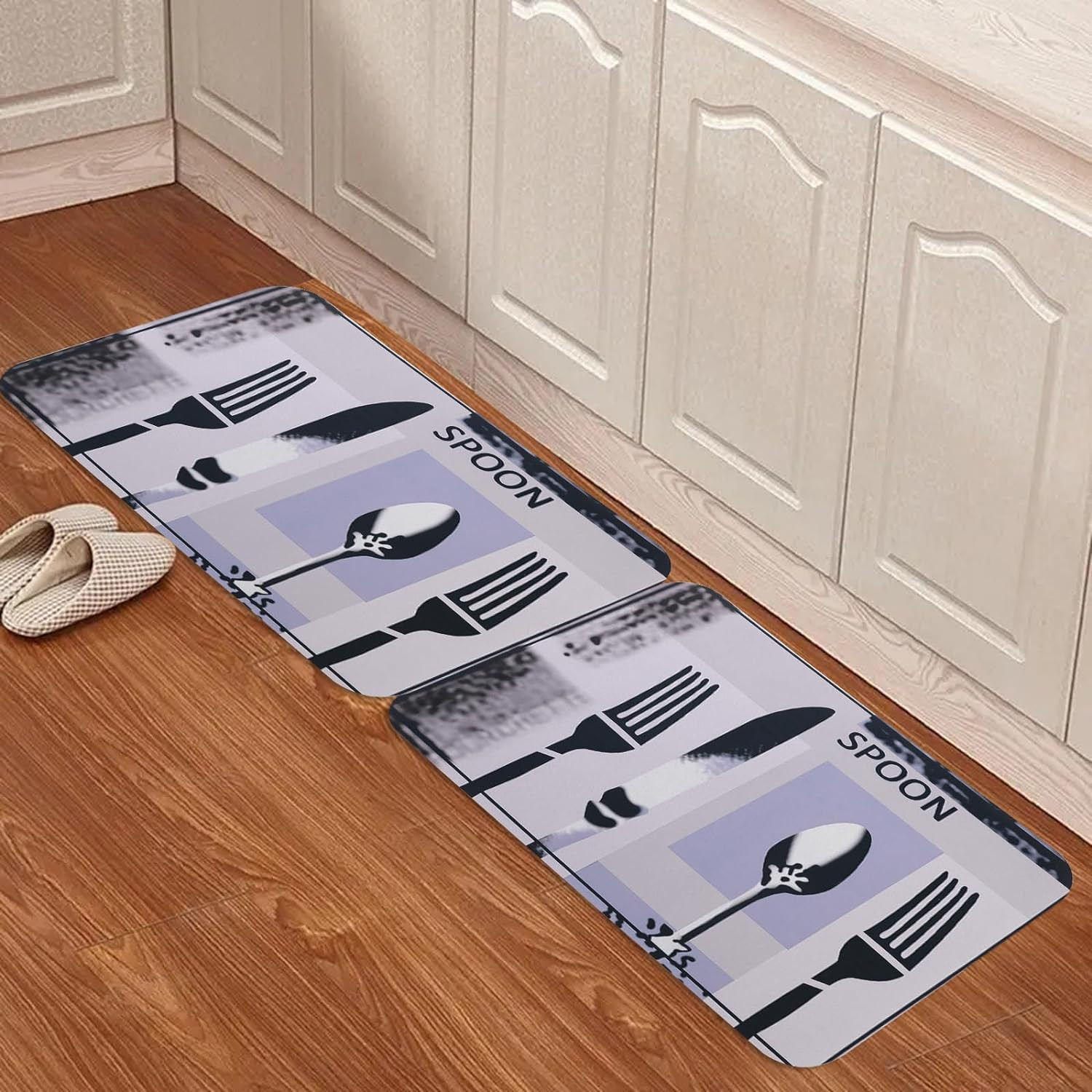 Kuber Industries PVC Kitchen Floor Mat|Anti-Skid Backing|Mats for Kitchen Floor |Easily Washable|Idol for Home, Kitchen Entrance| CF-220812 | Multi