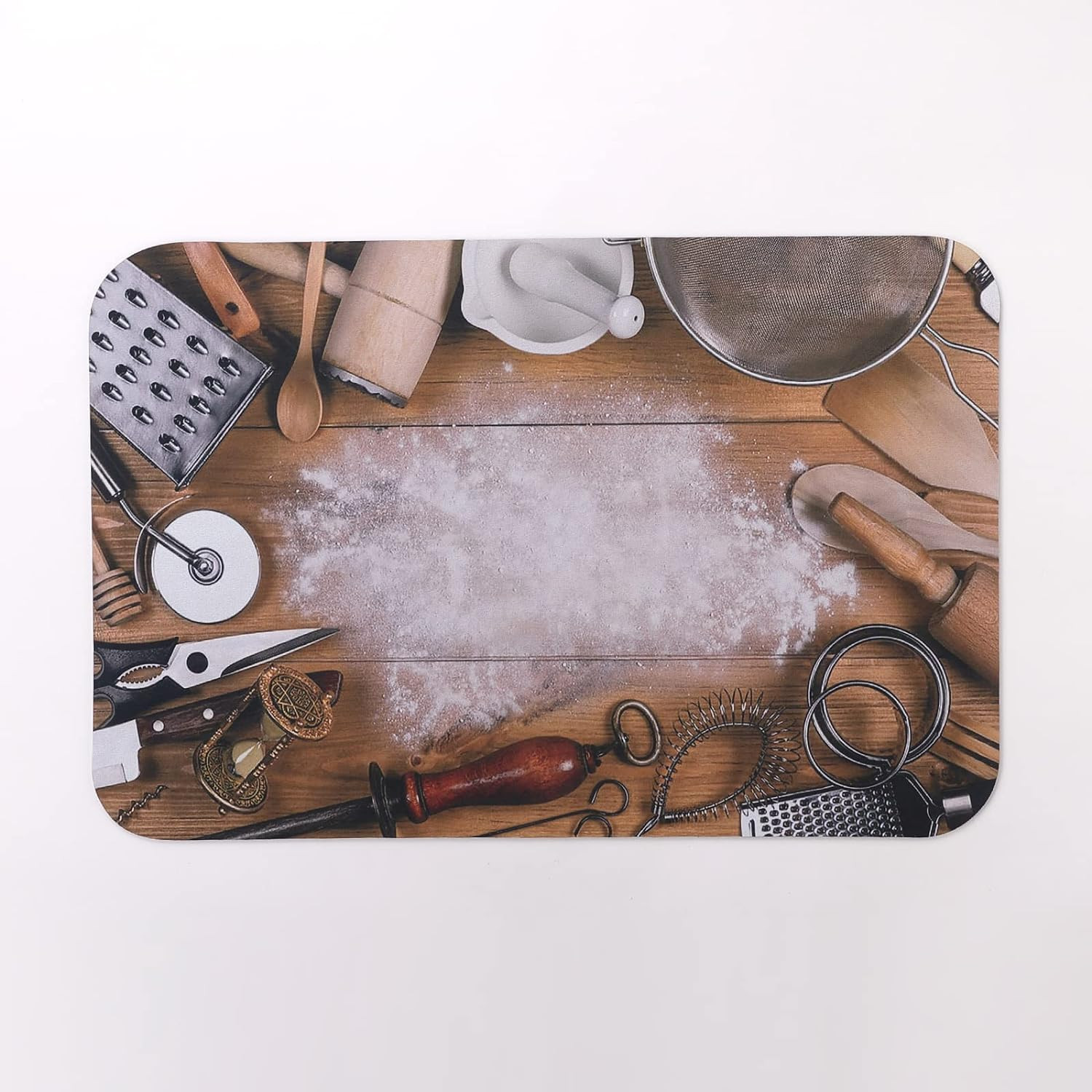 Kuber Industries PVC Kitchen Floor Mat|Anti-Skid Backing|Mats for Kitchen Floor |Easily Washable|Idol for Home, Kitchen Entrance| CF-220816 | Multi