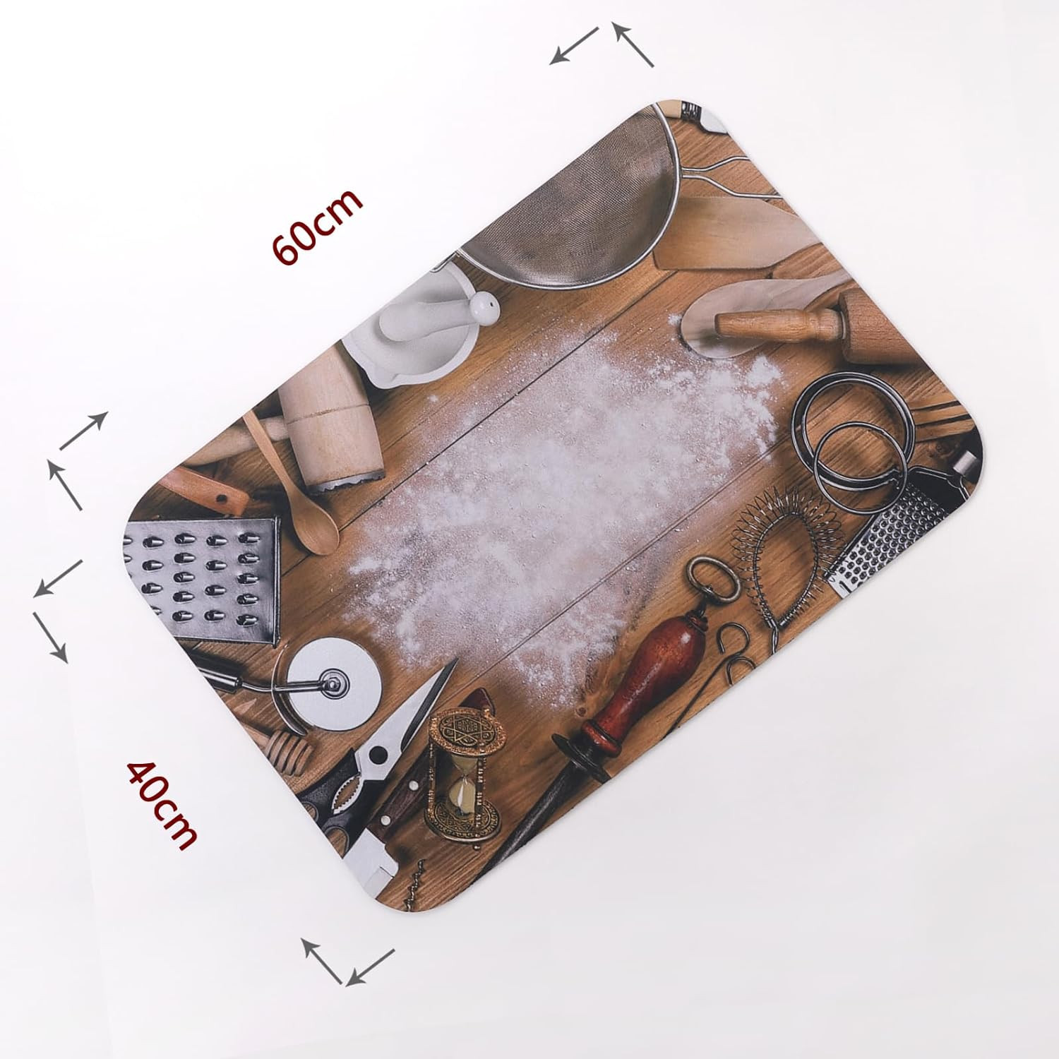 Kuber Industries PVC Kitchen Floor Mat|Anti-Skid Backing|Mats for Kitchen Floor |Easily Washable|Idol for Home, Kitchen Entrance| CF-220816 | Multi