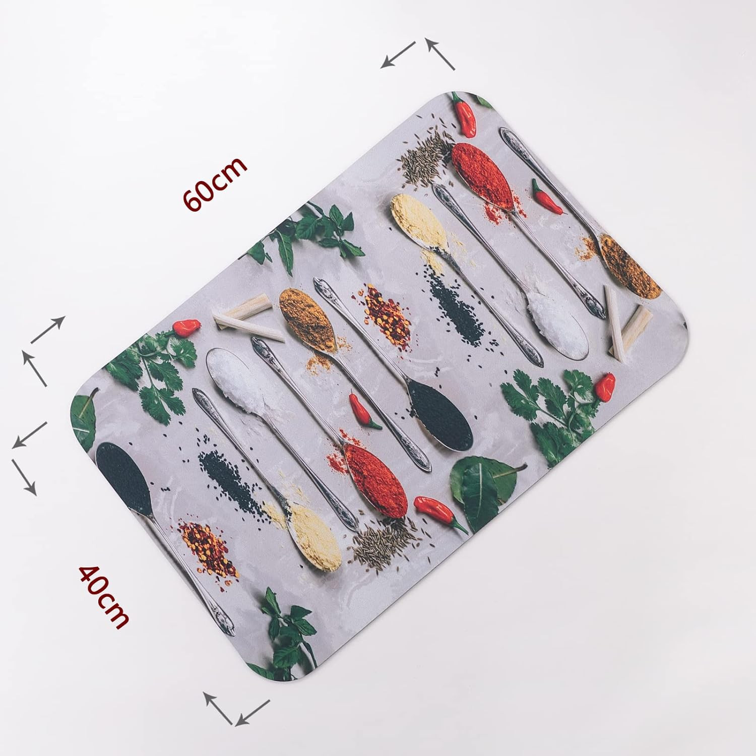 Kuber Industries PVC Kitchen Floor Mat|Anti-Skid Backing|Mats for Kitchen Floor |Easily Washable|Idol for Home, Kitchen Entrance| CF-220817 | Multi