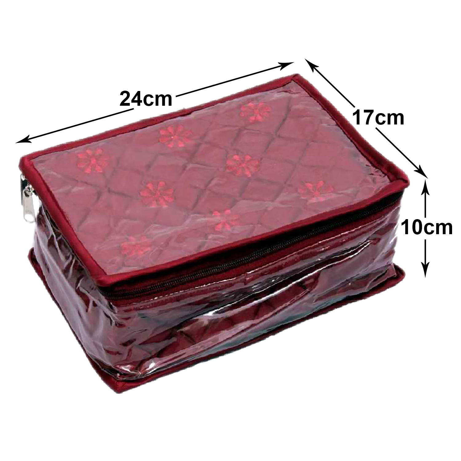 Kuber Industries PVC Laminated Jewellery Organizer For Watches, Bracelets, Bangles, Small Jewllery With 5 Pouches (Purple)