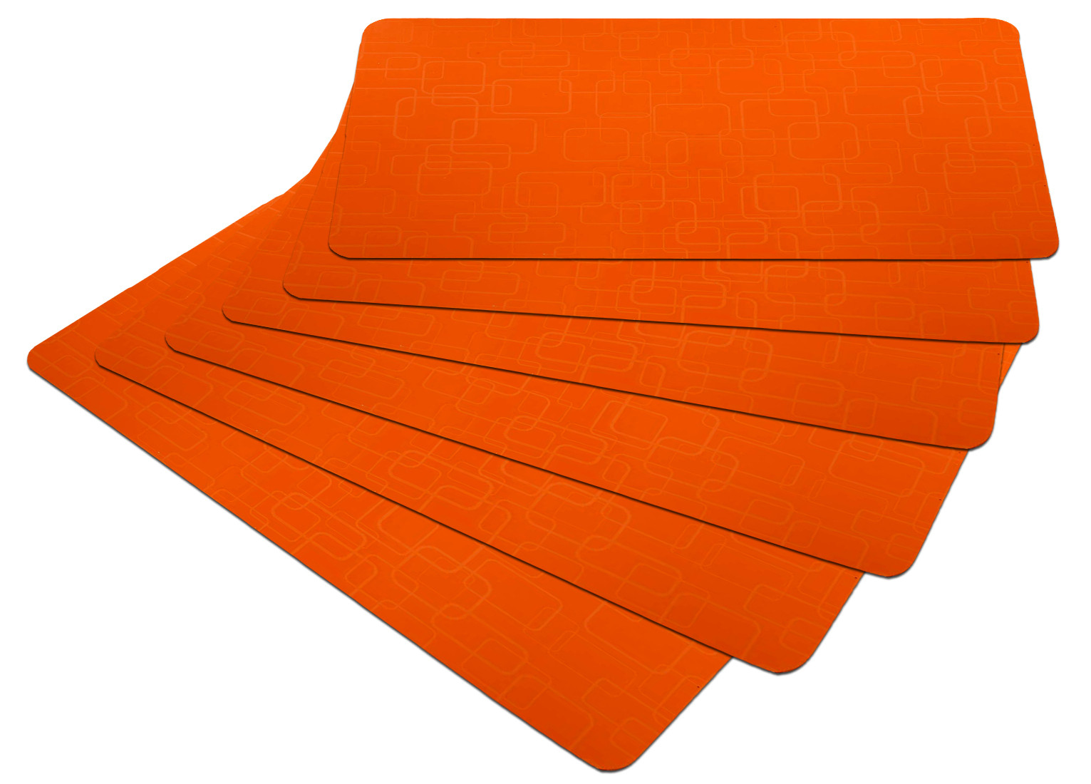 Kuber Industries PVC Refrigerator/Fridge Drawer Mat, Set of 6 (Orange)