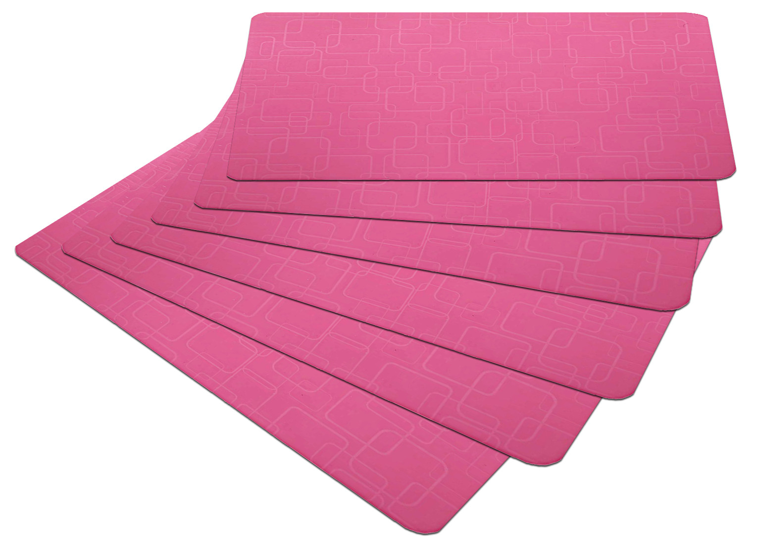 Kuber Industries PVC Refrigerator/Fridge Drawer Mat, Set of 6 (Pink)
