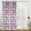 Kuber Industries PVC Rose Print Door Curtain|AC Curtain|Parda For Home Decor With 8 Steel Grommets,7 Feet (Brown)