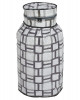 Kuber Industries PVC Square Print Waterproof and Dustproof Cylinder Cover For Home &amp; Kitchen (Grey)