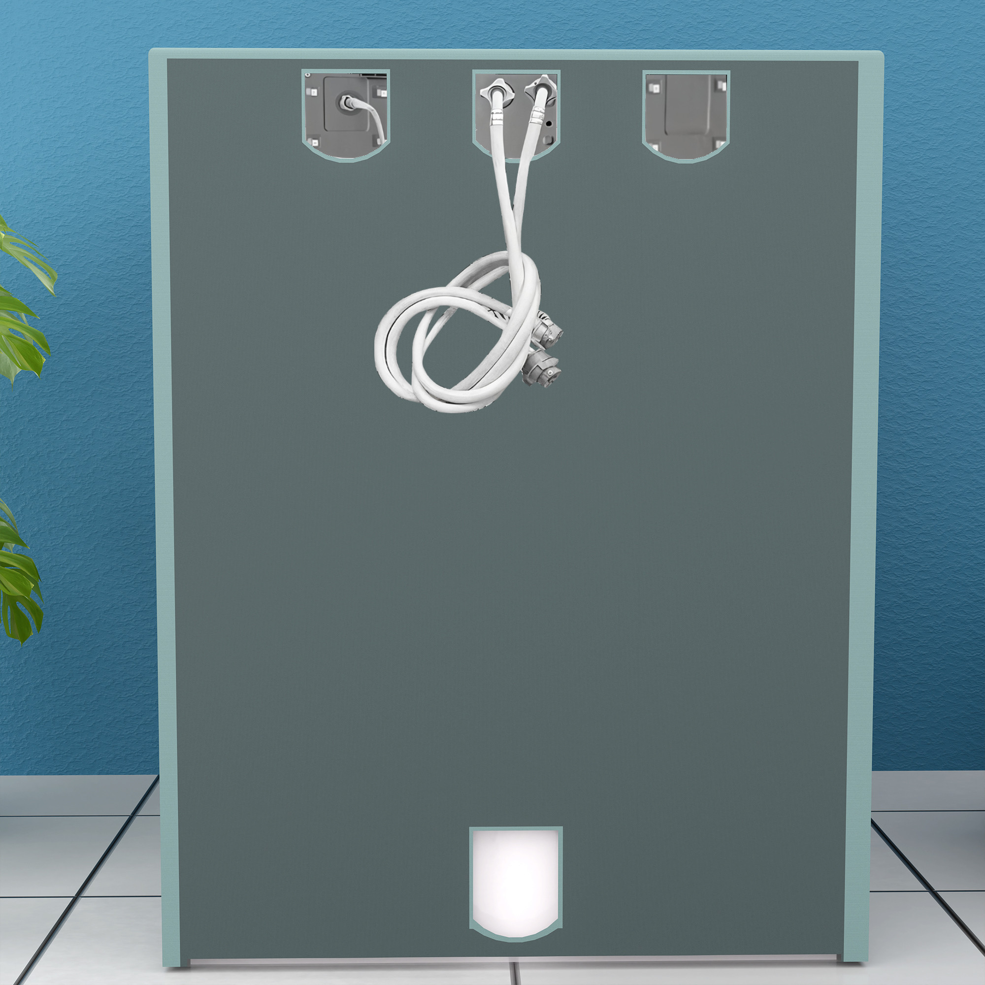 Kuber Industries PVC Transparent Front Load Washing Machine Cover for IFB 7 kg 75 kg 8 kg  85 Kg  Waterproof  Dustproof Washing Machine Cover  Plain - Grey