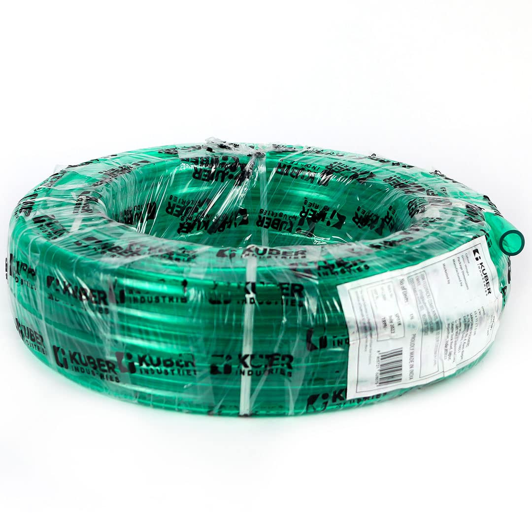 Kuber Industries PVC Water Pipe 15 Meter | Multi-Utility Water Pipe for Garden, Car Cleaning & Pet Cleaning | Durable, Light Weight, & Flexible Hose Pipe for Gardening | Green |
