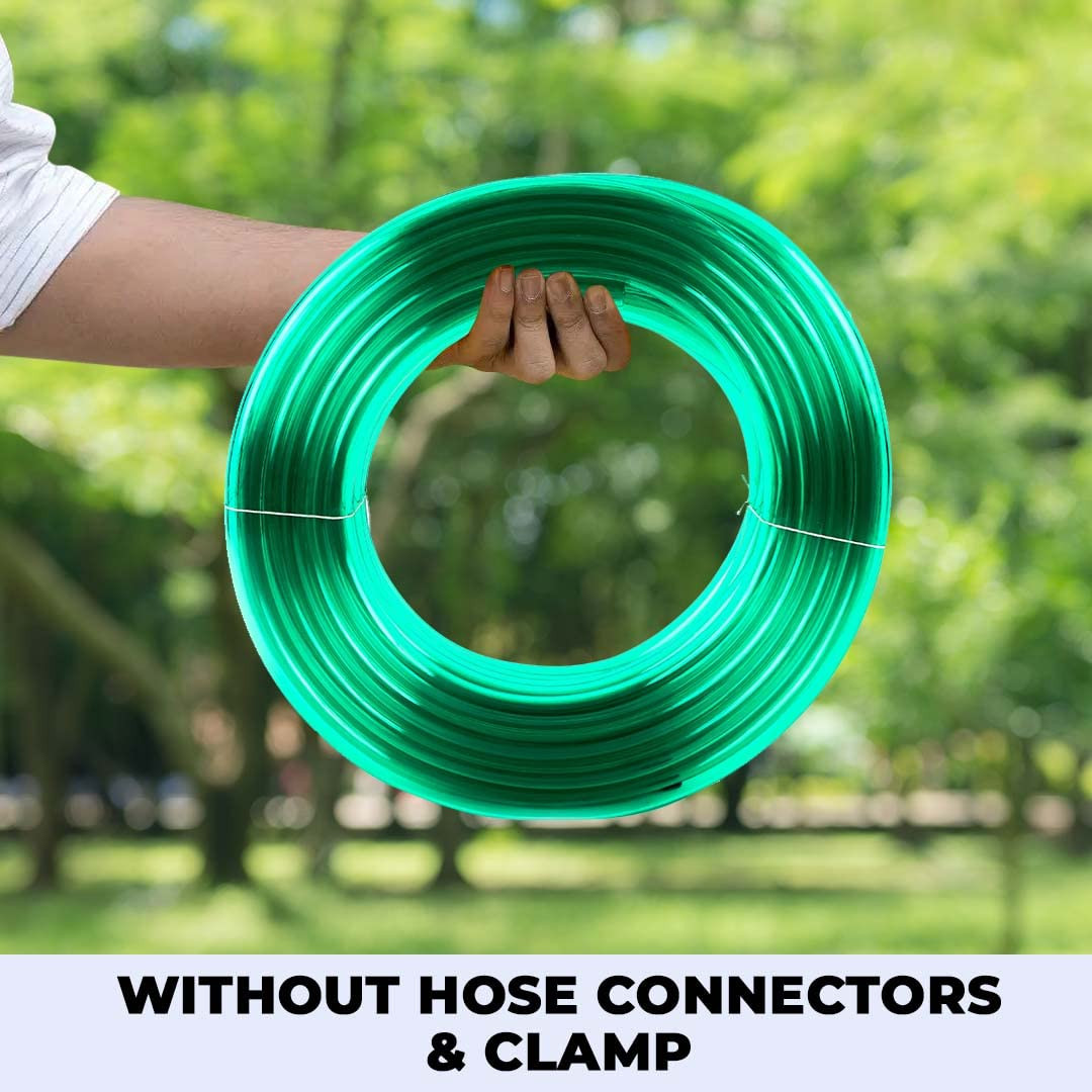 Kuber Industries PVC Water Pipe 15 Meter | Multi-Utility Water Pipe for Garden, Car Cleaning & Pet Cleaning | Durable, Light Weight, & Flexible Hose Pipe for Gardening | Green |