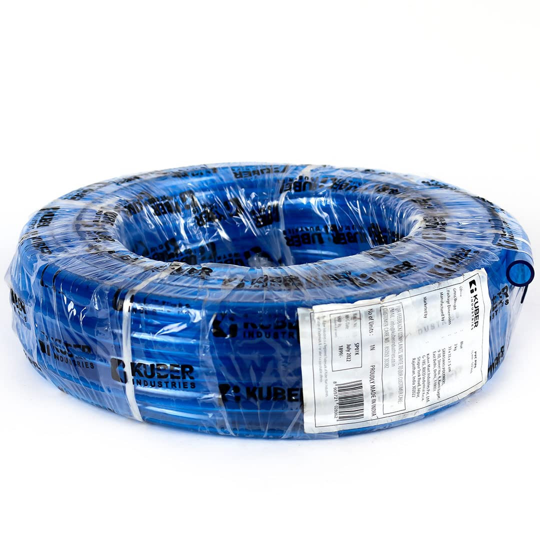 Kuber Industries PVC Water Pipe 15 Meter | Multi-Utility Water Pipe for Garden, Car Cleaning & Pet Washing | Light Weight, Kink Proof Proof & Portable Hose Pipe for Gardening | 15 Meter | Blue |