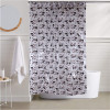 Kuber Industries PVC Waterproof Rose Print Shower Curtain For Bathroom With 8 Ring,7 Feet (Brown)
