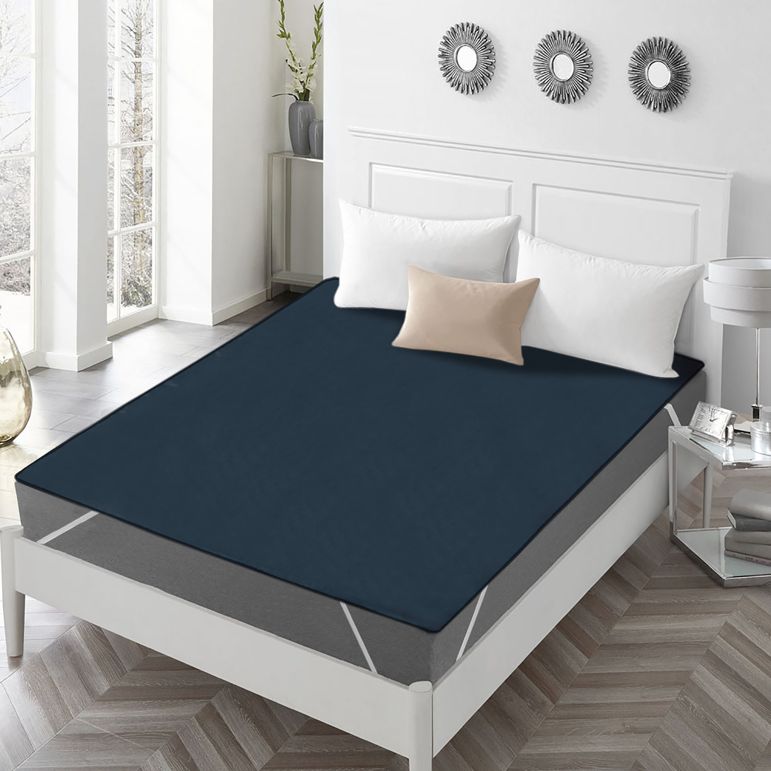 Kuber Industries PVC Waterproof/Dustproof Double Bed Mattress Protector, 72