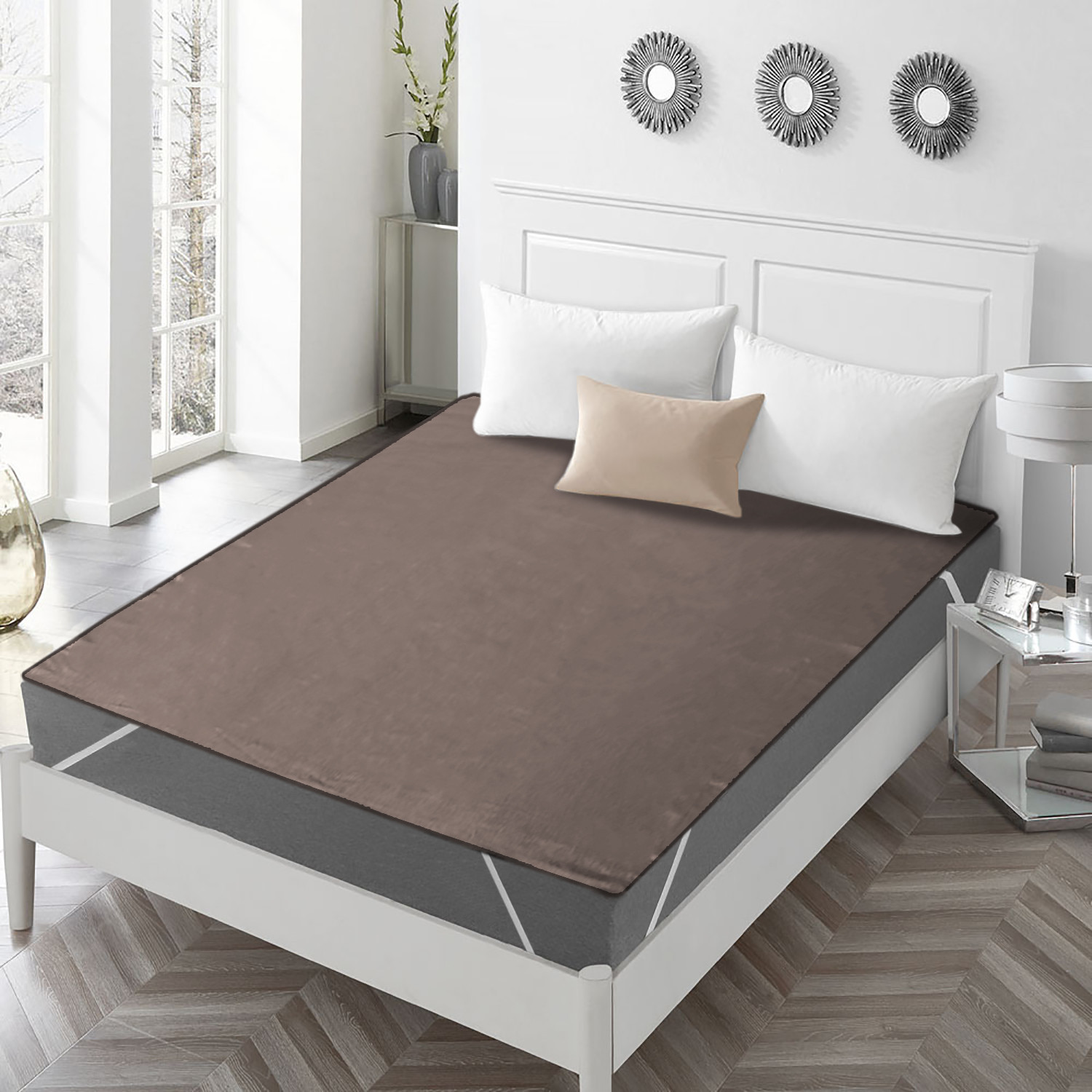 Kuber Industries PVC Waterproof/Dustproof Double Bed Mattress Protector, 72