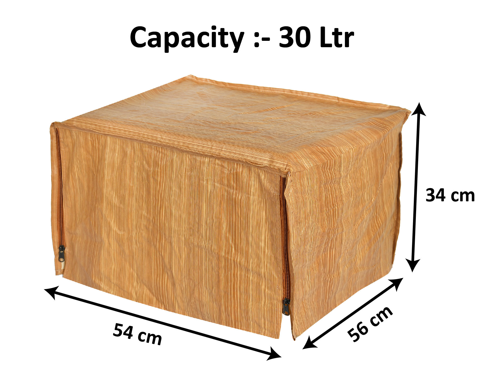 Kuber Industries PVC Wodden Printed Microwave Oven Cover,30 Ltr. (Brown)-HS43KUBMART25927