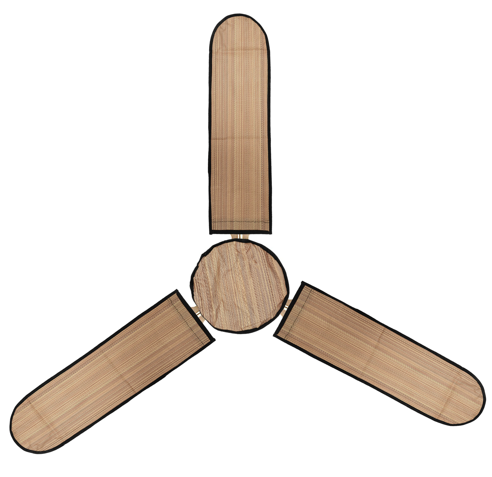 Kuber Industries PVC Wooden Design Dust Proof Three Blade Ceiling Fan Cover (Light Brown) 54KM4011