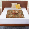 Kuber Industries PVC Wooden Print Both Sided Bed Server Food Mat, Bedsheet Protector For Home 36&quot;x36&quot; (Brown) 54KM4340