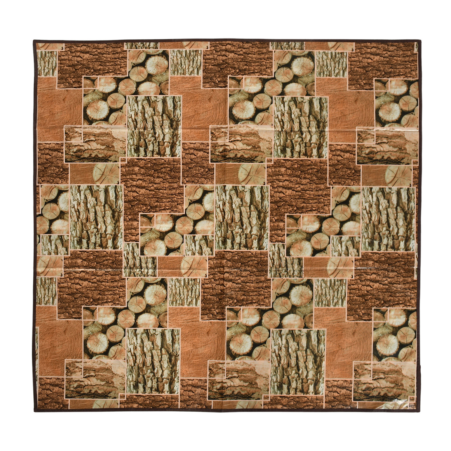 Kuber Industries PVC Wooden Print Both Sided Bed Server Food Mat, Bedsheet Protector For Home 36