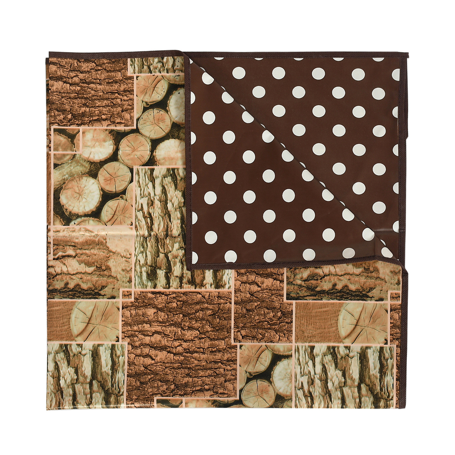 Kuber Industries PVC Wooden Print Both Sided Bed Server Food Mat, Bedsheet Protector For Home 36