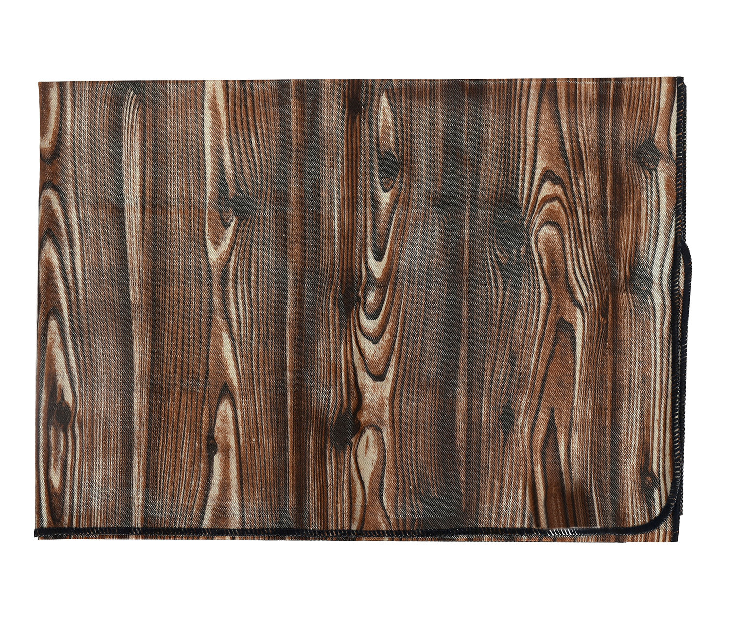 Kuber Industries PVC Wooden Print Both Sided Bed Server Food Mat, Bedsheet Protector For Home 36