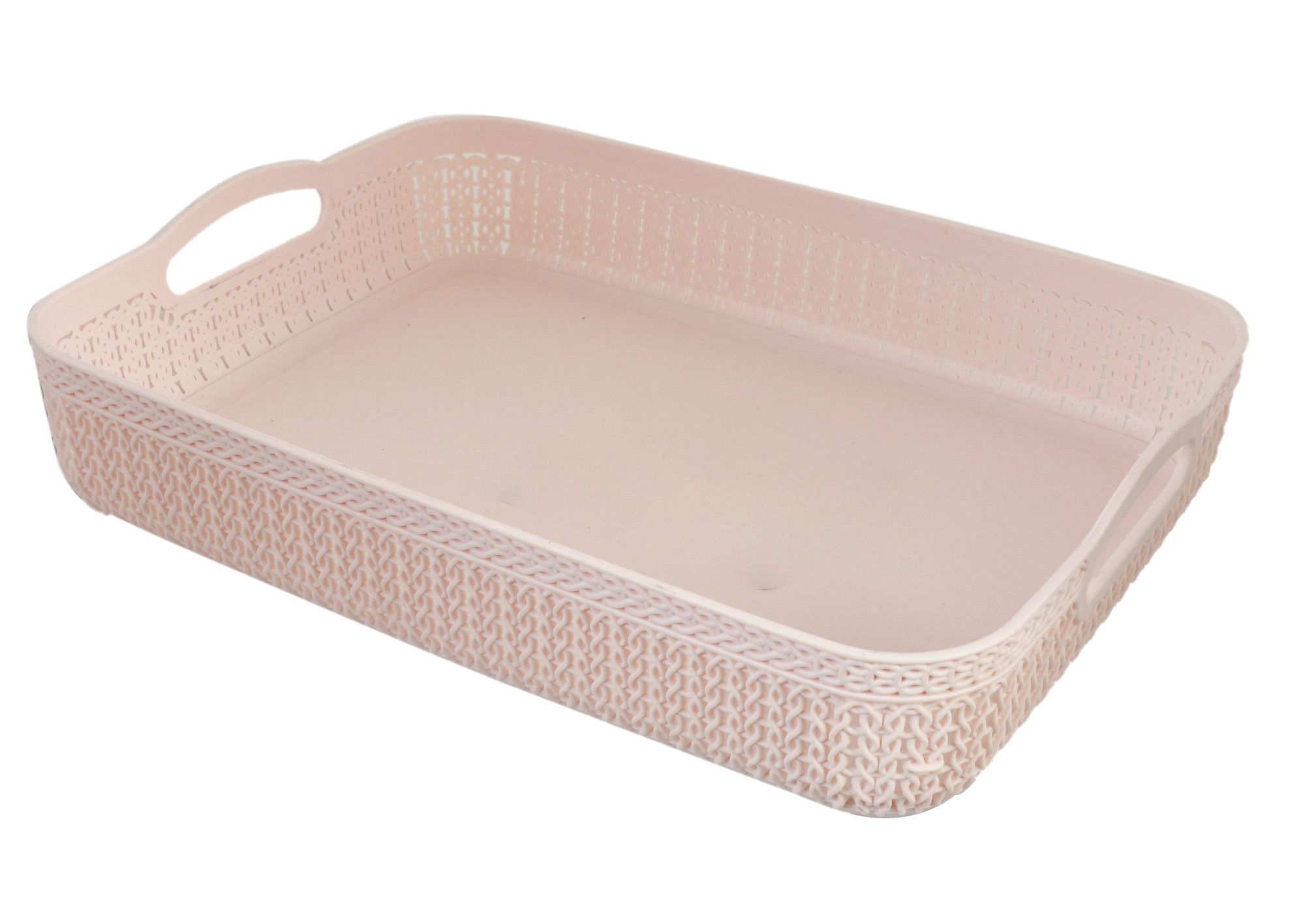 Kuber Industries Q-3,4 Unbreakable 2 Pieces Plastic Multipurpose Small & Large Size Flexible Storage Baskets/Fruit Vegetable Bathroom Stationary Home Basket with Handles,Multi