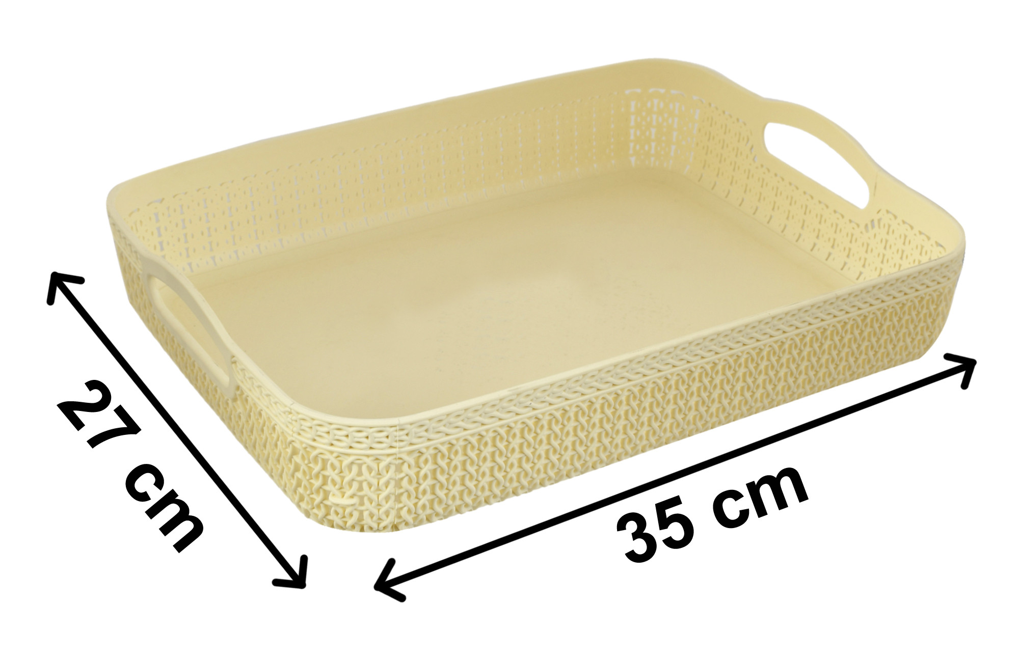 Kuber Industries Q-3,4 Unbreakable 2 Pieces Plastic Multipurpose Small & Large Size Flexible Storage Baskets/Fruit Vegetable Bathroom Stationary Home Basket with Handles,Multi