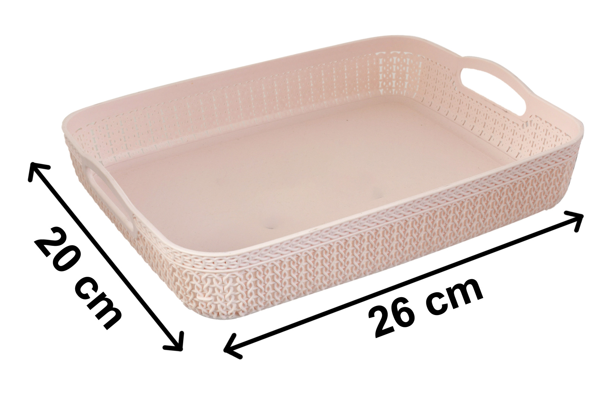 Kuber Industries Q-3,4 Unbreakable 2 Pieces Plastic Multipurpose Small & Large Size Flexible Storage Baskets/Fruit Vegetable Bathroom Stationary Home Basket with Handles,Multi