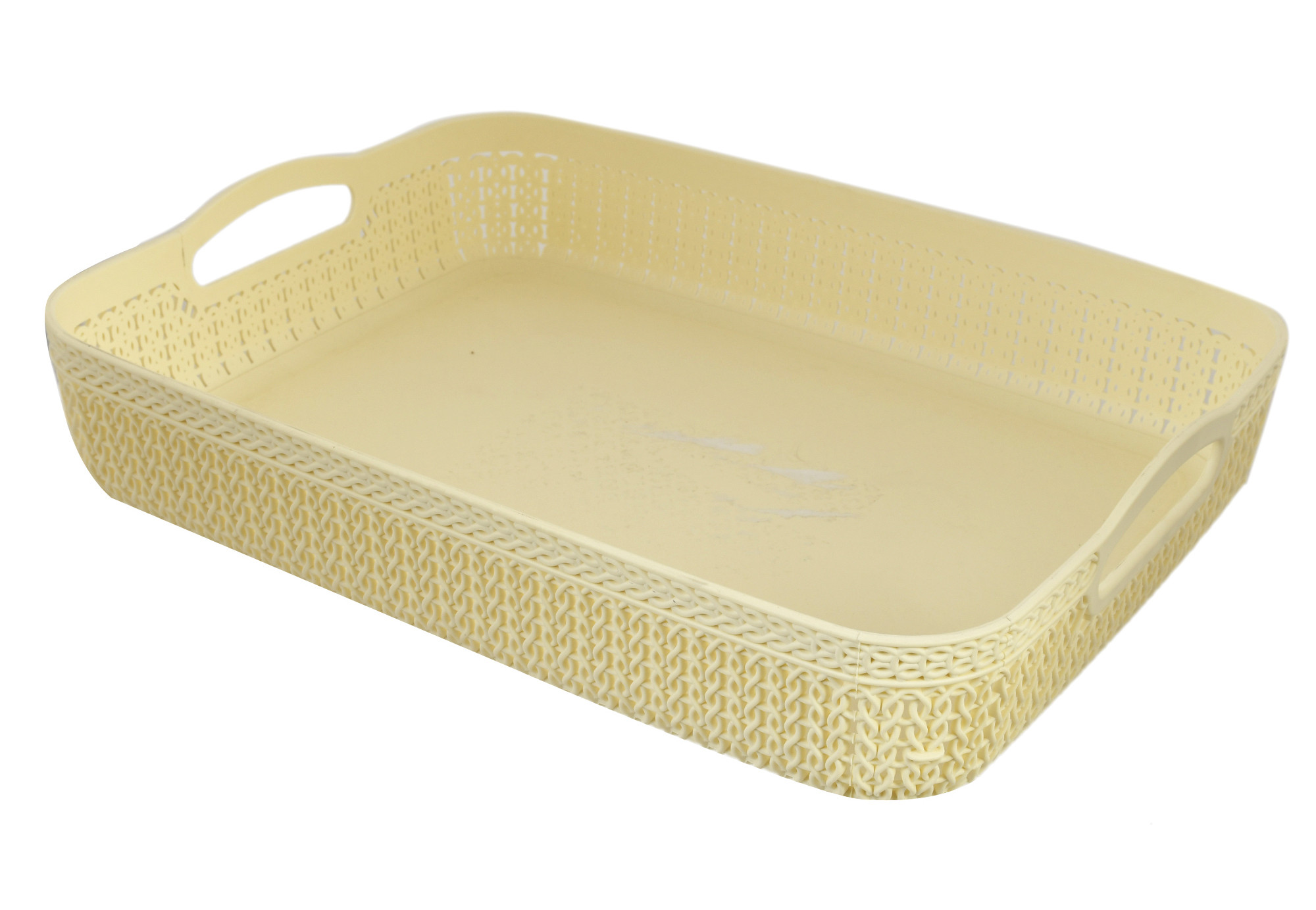 Kuber Industries Q-3,4 Unbreakable 4 Pieces Plastic Multipurpose Small & Large Size Flexible Storage Baskets/Fruit Vegetable Bathroom Stationary Home Basket with Handles,Multi