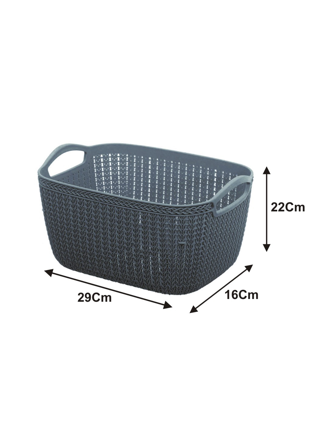 Kuber Industries Q-6 Unbreakable Plastic Multipurpose Large Size Flexible Storage Baskets/Fruit Vegetable Bathroom Stationary Home Basket with Handles (Light Green & Grey)