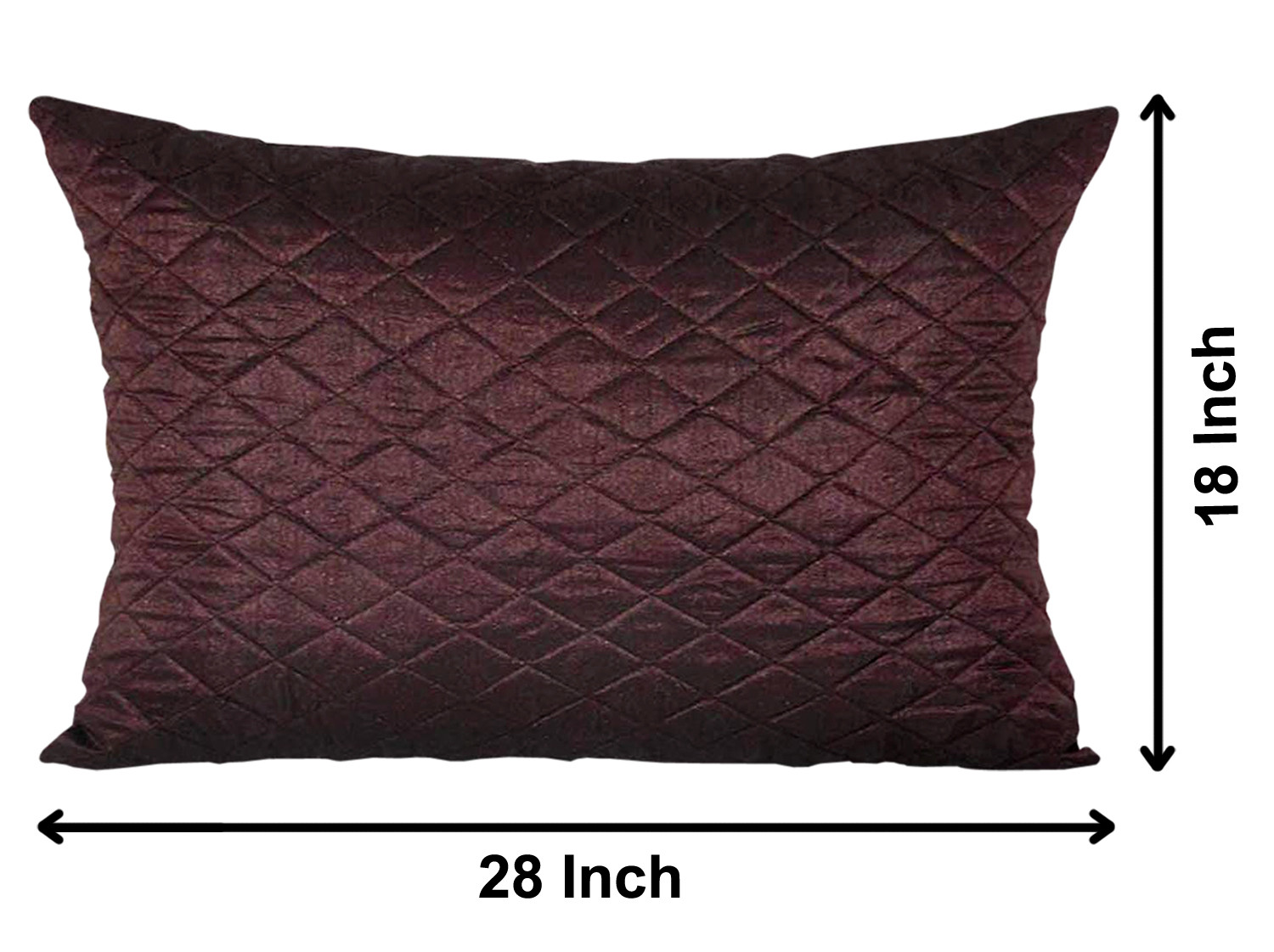 Kuber Industries Quilted Pillow Covers, 18 x 28 inch,(Maroon & Cream)-HS_38_KUBMART21773