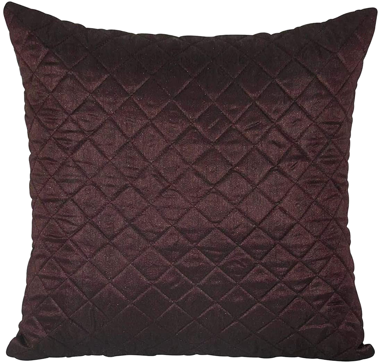 Kuber Industries Quilted Soft Decorative Square Throw Pillow Cover, Cushion Covers, Pillow Case For Sofa Couch Bed Chair, 18x18 Inch-(Maroon & Cream)-HS_38_KUBMART21779