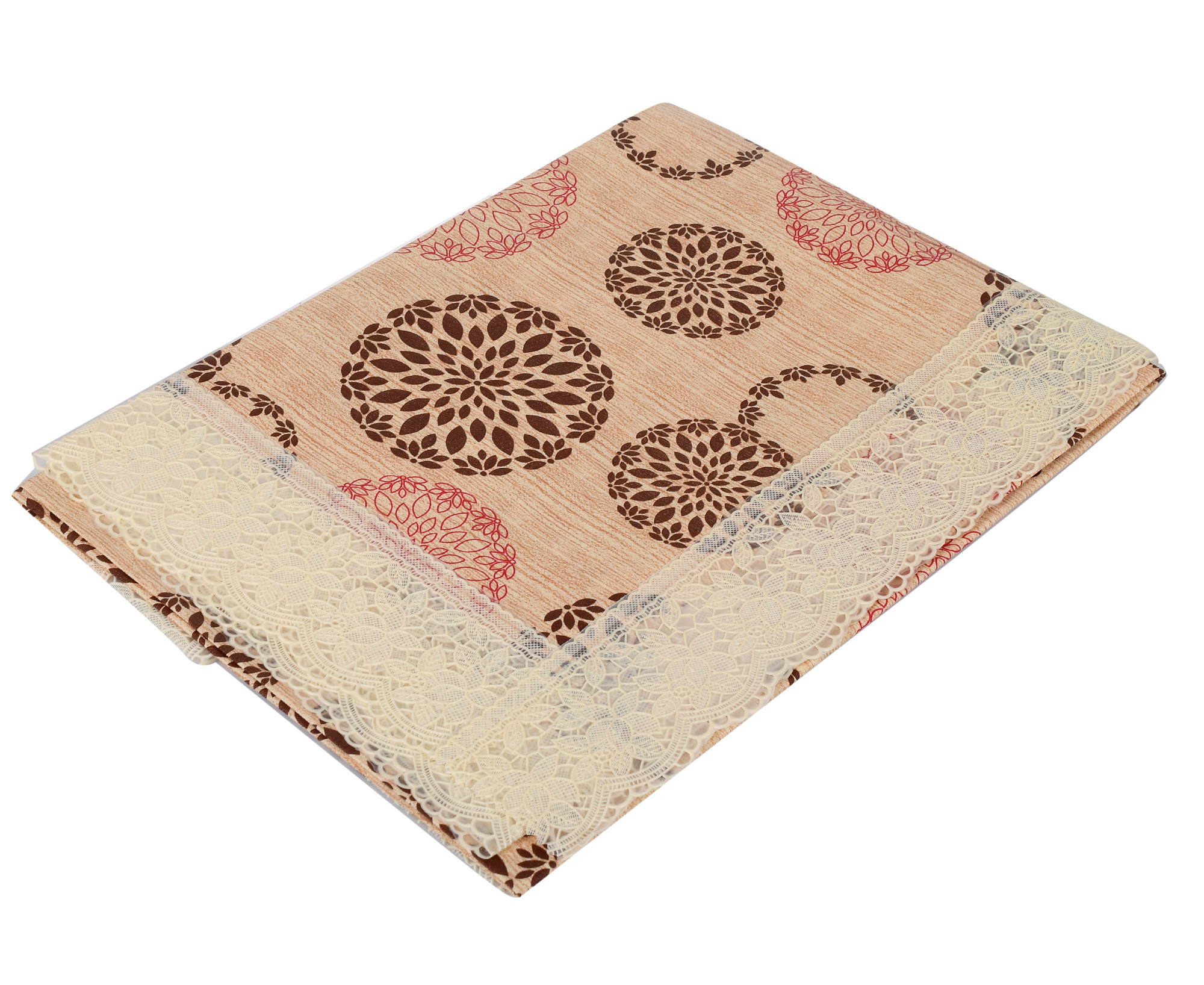 Kuber Industries Rangoli Print PVC 4 Seater Center Table Cover 40