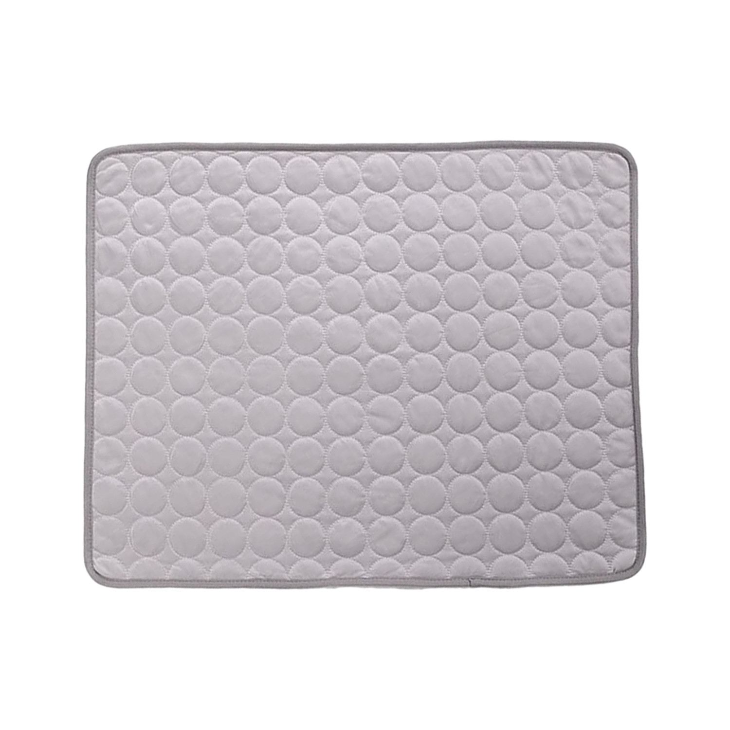 Kuber Industries Rectangular Dog & Cat Bed|Premium Cool Ice Silk with Polyester with Bottom Mesh|Multi-Utility Self-Cooling Pad for Dog & Cat|Light-Weight & Durable Dog Bed|ZQCJ001G-M|Grey