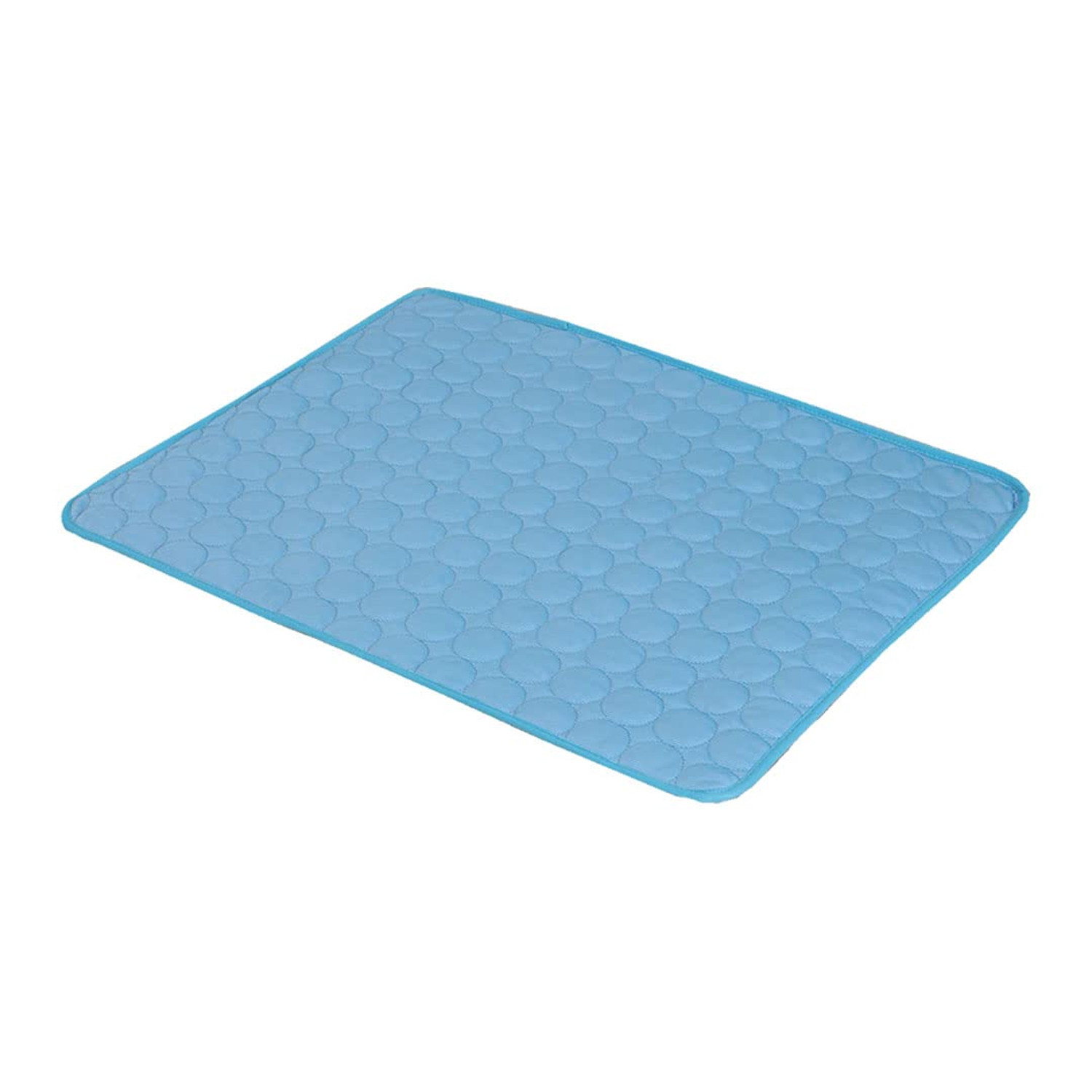Kuber Industries Rectangular Dog & Cat Bed|Premium Cool Ice Silk with Polyester with Bottom Mesh|Multi-Utility Self-Cooling Pad for Dog & Cat|Light-Weight & Durable Dog Bed|ZQCJ001B-L|Blue
