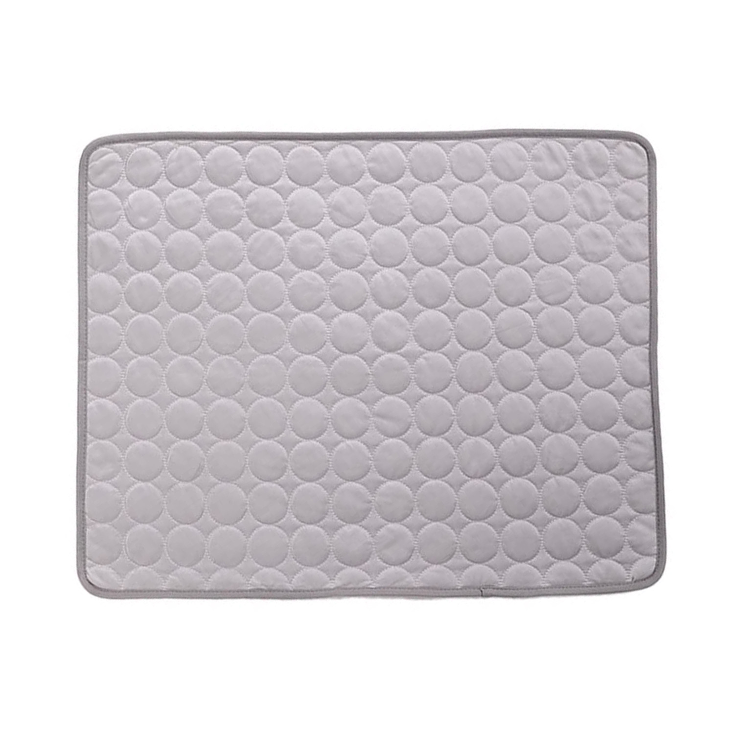 Kuber Industries Rectangular Dog & Cat Bed|Premium Cool Ice Silk with Polyester with Bottom Mesh|Multi-Utility Self-Cooling Pad for Dog & Cat|Light-Weight & Durable Dog Bed|ZQCJ001G-L|Grey