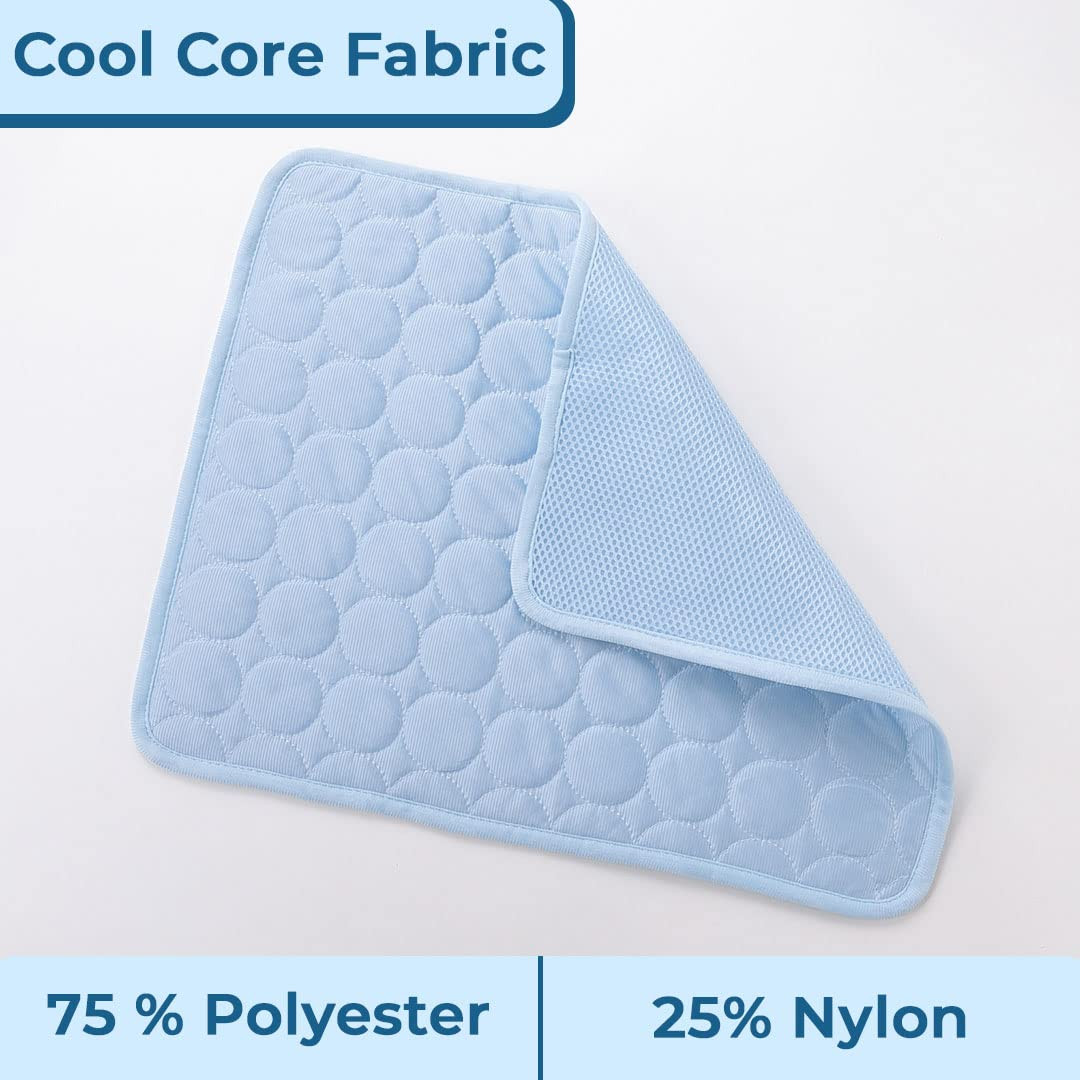Kuber Industries Rectangular Dog & Cat Bed|Premium Cool Ice Silk with Polyester with Bottom Mesh|Multi-Utility Self-Cooling Pad for Dog & Cat|Light-Weight & Durable Dog Bed|ZQCJ001LB-XL|Light Blue