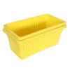 Kuber Industries Rectangular Jupiter Plastic Window Pot|Flower Planter for Home &amp; Balcony,Garden 14 Inches (Yellow)