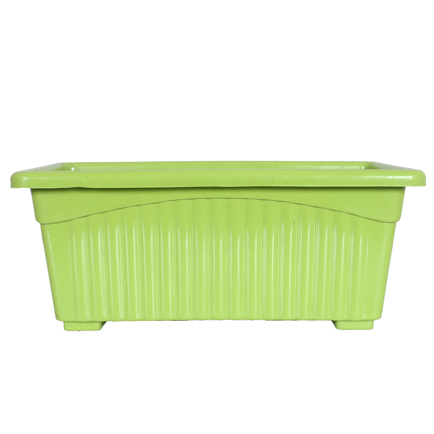 Kuber Industries Rectangular Jupiter Plastic Window Pot|Flower Planter for Home & Balcony,Garden 14 Inches (Green)