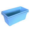 Kuber Industries Rectangular Jupiter Plastic Window Pot|Flower Planter for Home &amp; Balcony,Garden 14 Inches (Sky Blue)