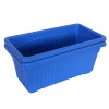 Kuber Industries Rectangular Jupiter Plastic Window Pot|Flower Planter for Home &amp; Balcony,Garden 14 Inches (Blue)