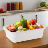 Rectangular Multi-purpose Plastic Tub for Bathroom &amp; Home | Sturdy and Durable Tub for Kitchen Utensils/Bartan, Clothes &amp; Dishes | 666 Excel | White
