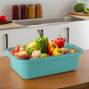 Rectangular Multi-purpose Plastic Tub for Bathroom & Home | Sturdy and Durable Tub for Kitchen Utensils/Bartan, Clothes & Dishes | 666 Excel | Green