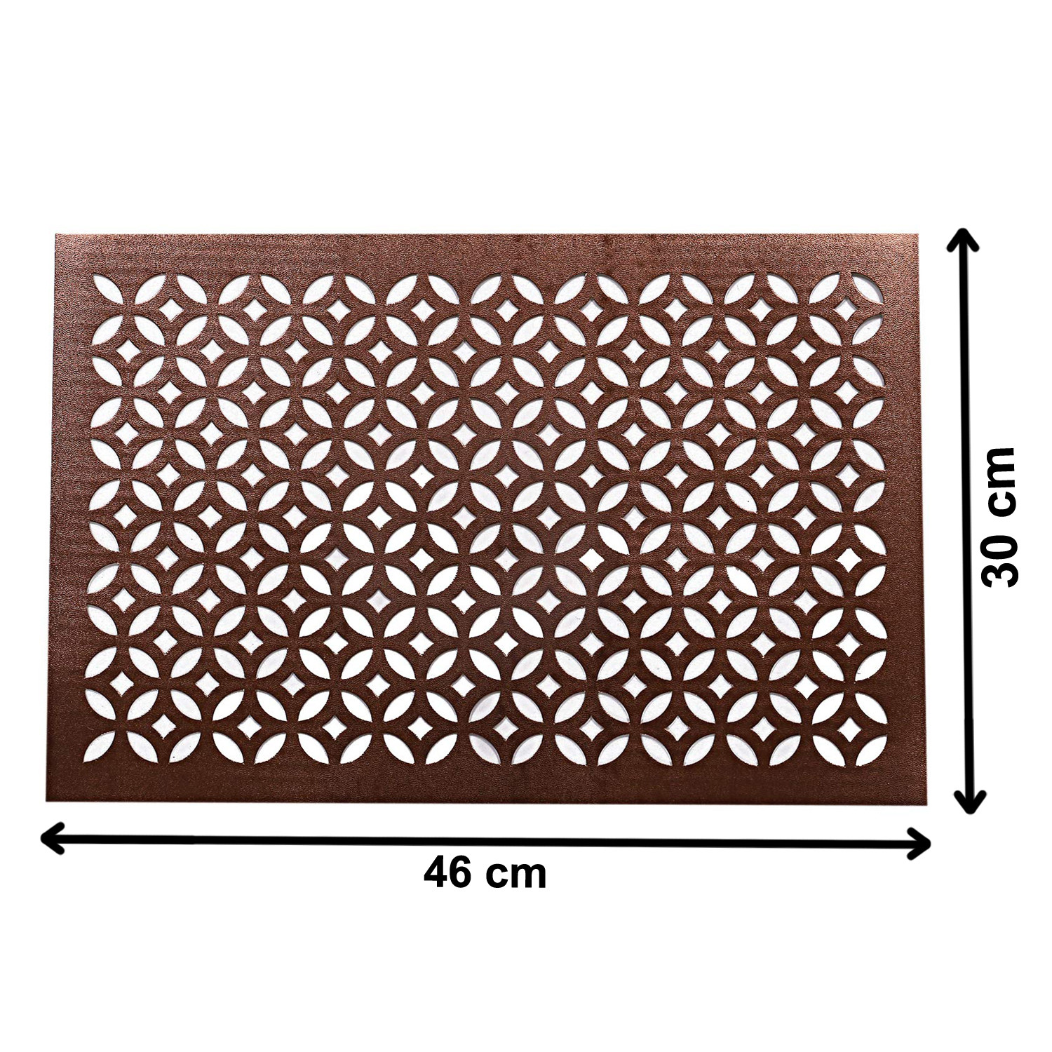 Kuber Industries Rectangular Soft Leather Table Placemats, Set of 4 (Copper)