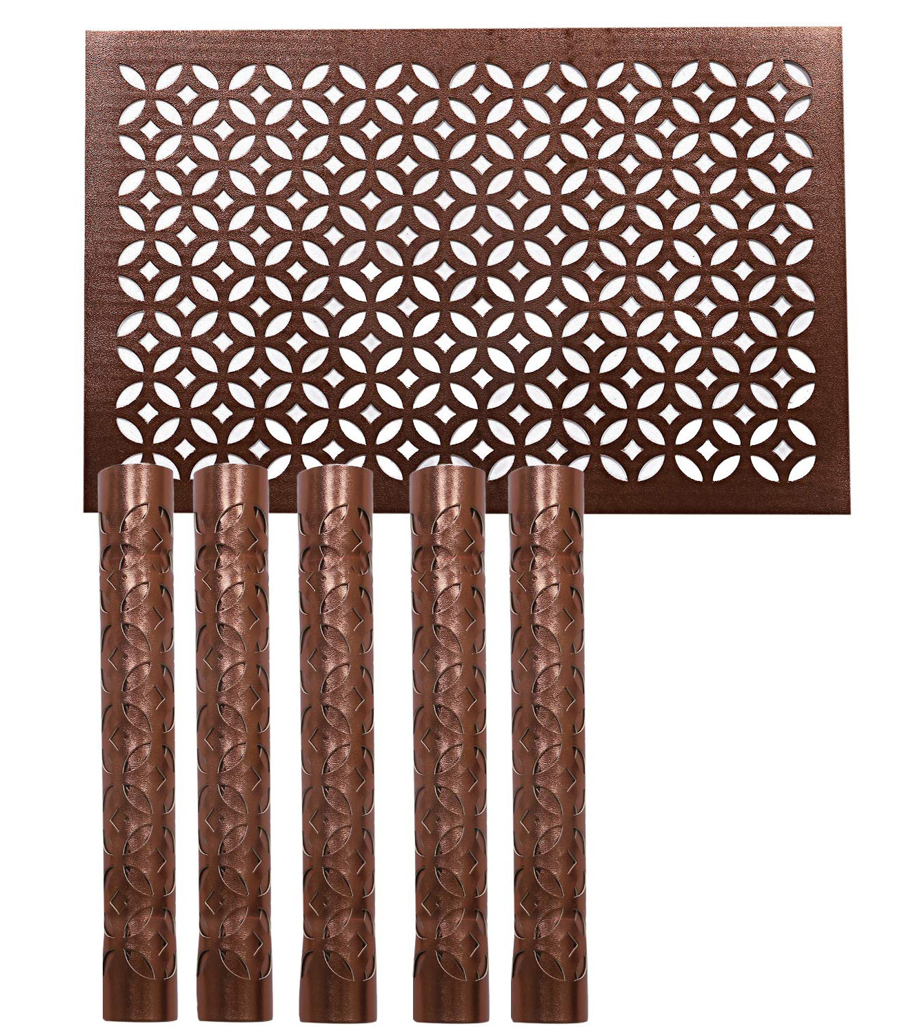 Kuber Industries Rectangular Soft Leather Table Placemats, Set of 4 (Copper)