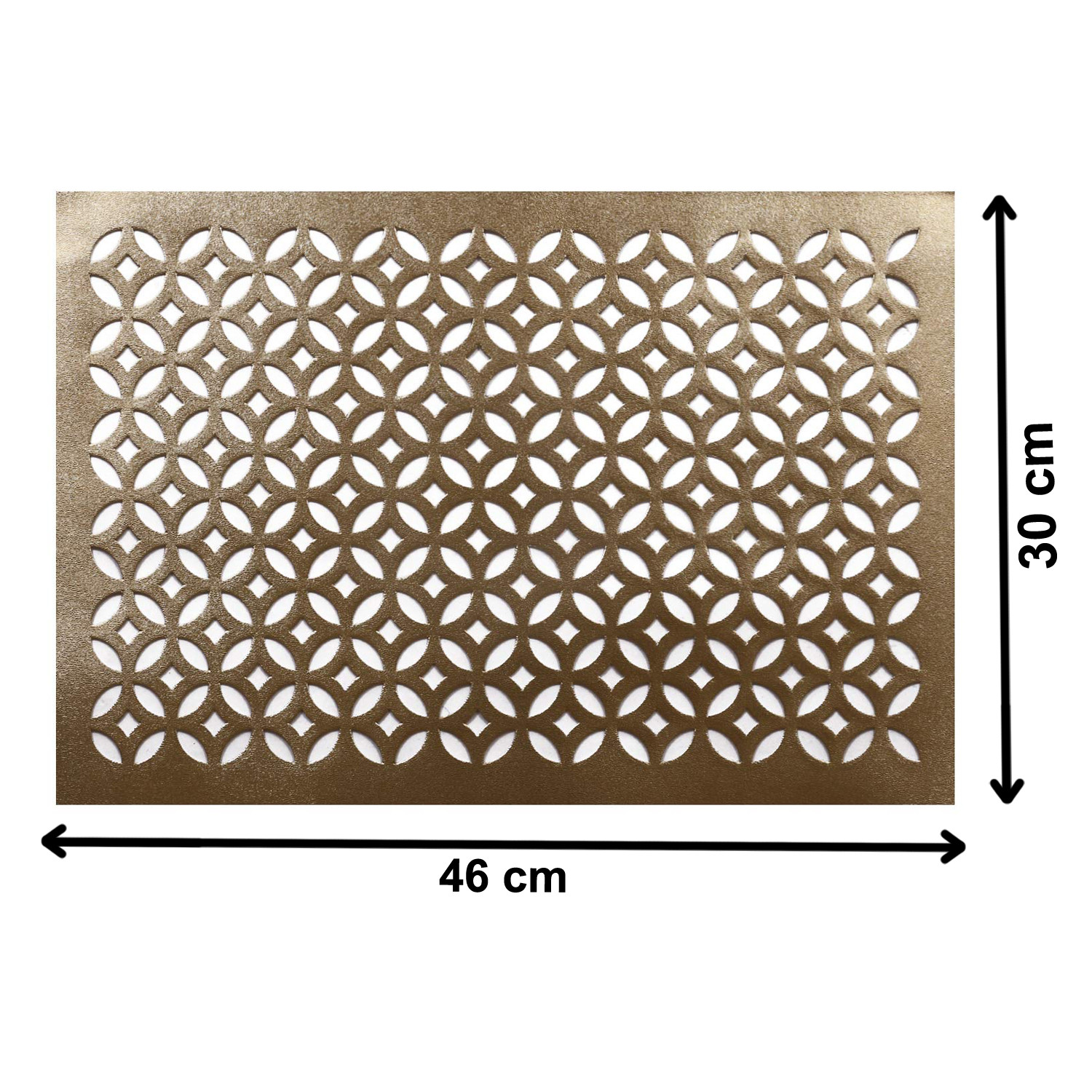 Kuber Industries Rectangular Soft Leather Table Placemats, Set of 4 (Gold)