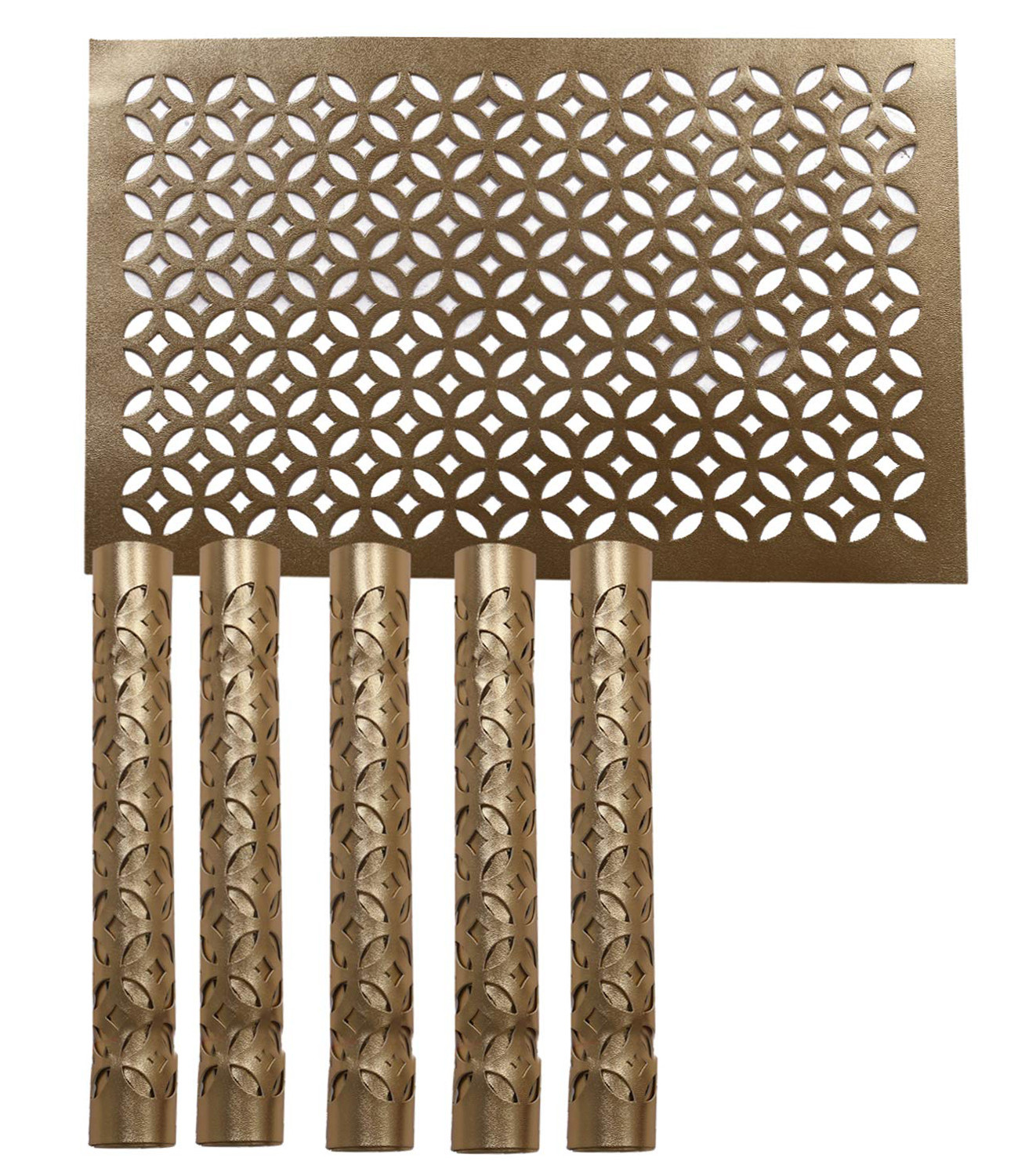 Kuber Industries Rectangular Soft Leather Table Placemats, Set of 4 (Gold)