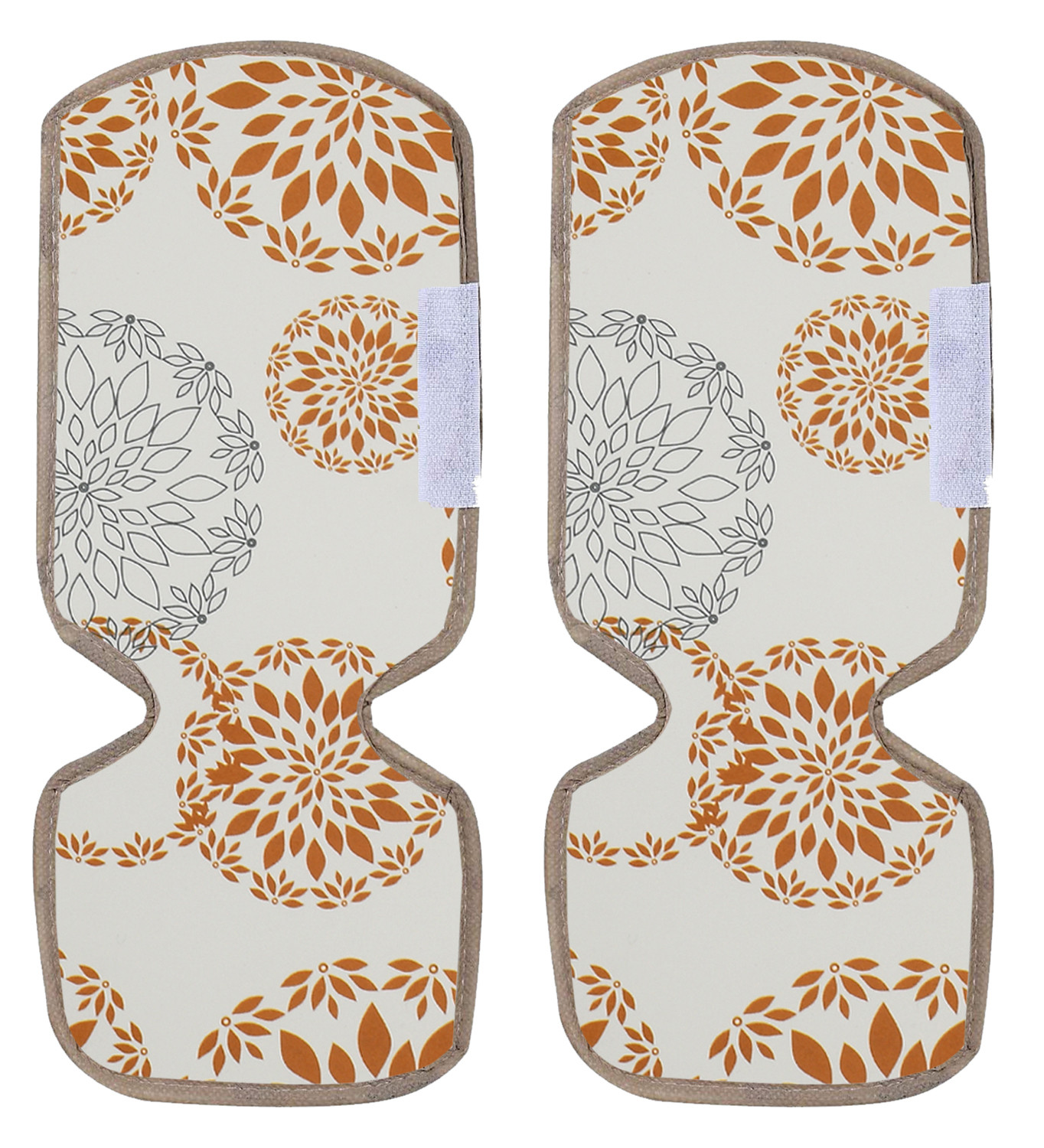 Kuber Industries Refrigerator Door Handle Covers,Keep Your Kitchen Appliance Clean from Smudges, Fingertips, Drips, Food Stains, Perfect for Dishwashers,Set of 2,Rangoli,White