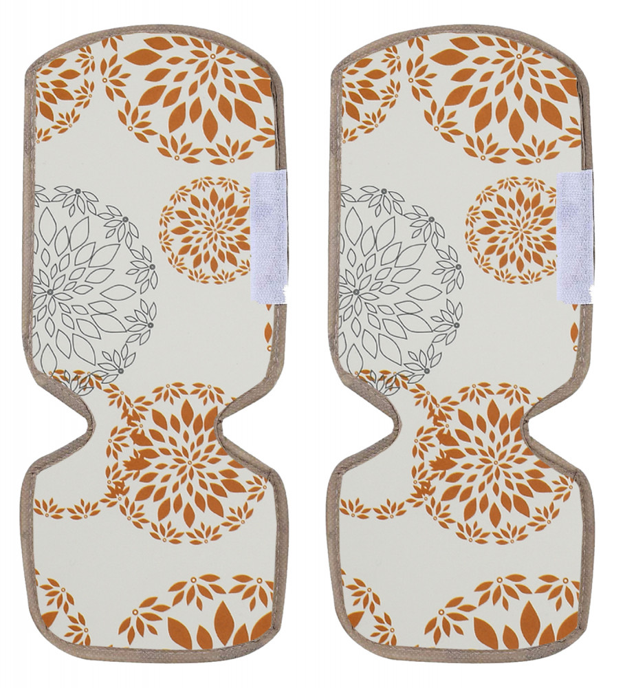 Kuber Industries Refrigerator Door Handle Covers,Keep Your Kitchen Appliance Clean from Smudges, Fingertips, Drips, Food Stains, Perfect for Dishwashers,Set of 2,Rangoli,White