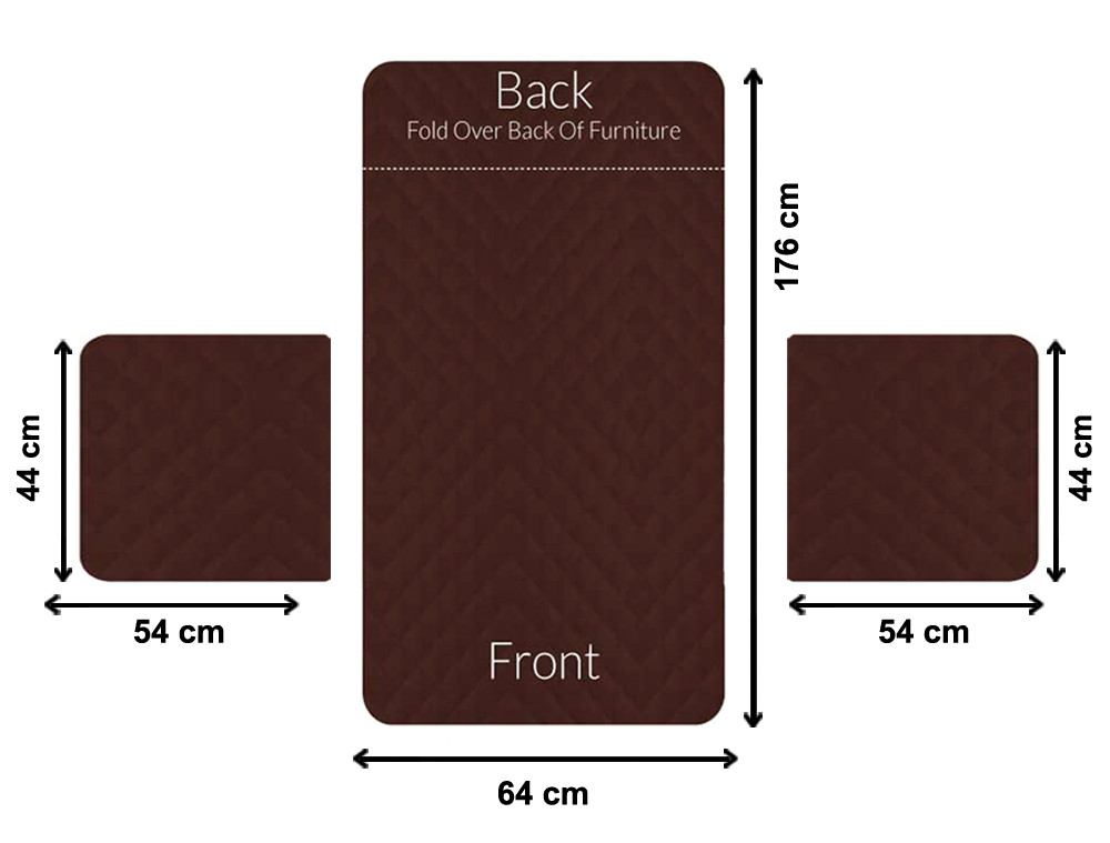 Kuber Industries Reversible 2+1 Seater Polyester Sofa Cover for Living Room, Brown & Ivory