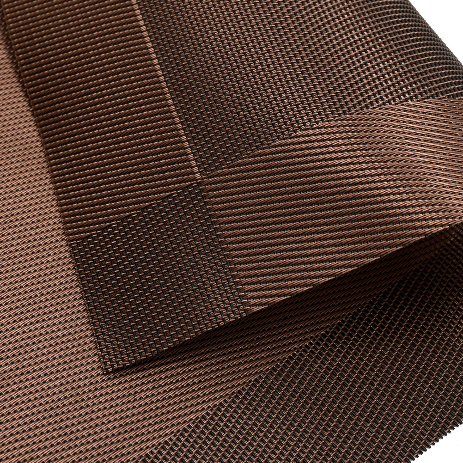 Kuber Industries Reversible Non-Slip Wipe Clean Heat Resistant PVC Placemats for Dining Table,(Brown)