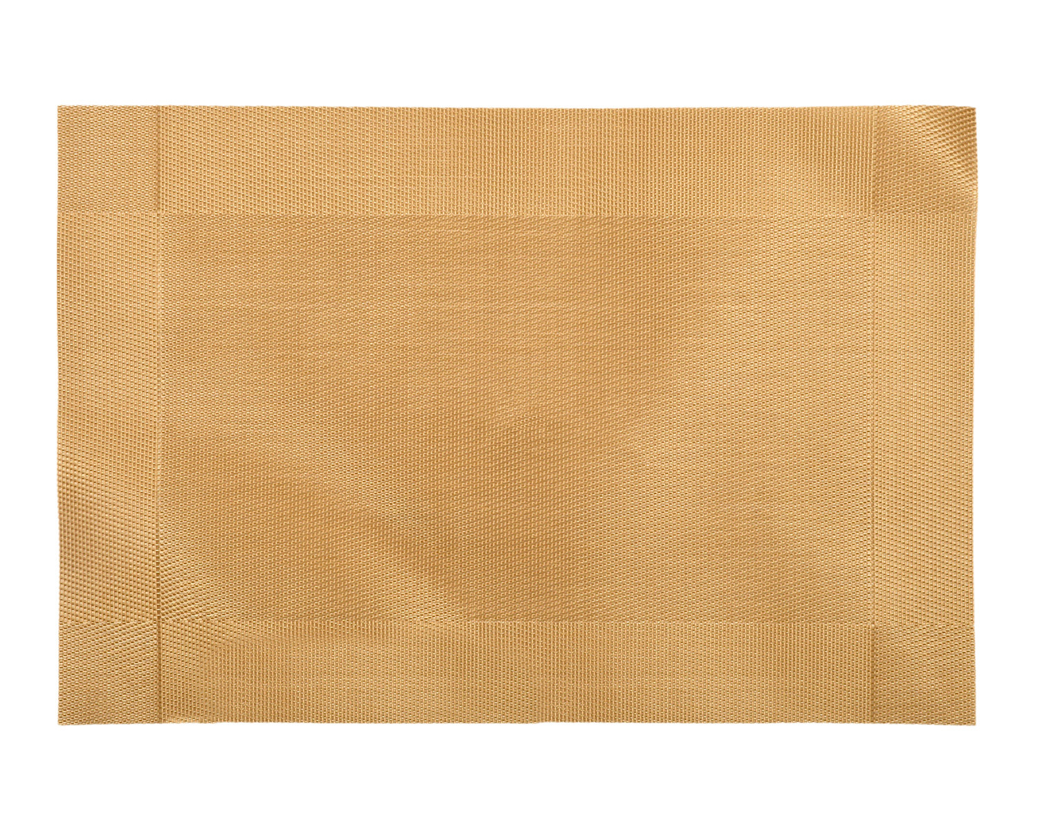 Kuber Industries Reversible Non-Slip Wipe Clean Heat Resistant PVC Placemats for Dining Table,(Gold)